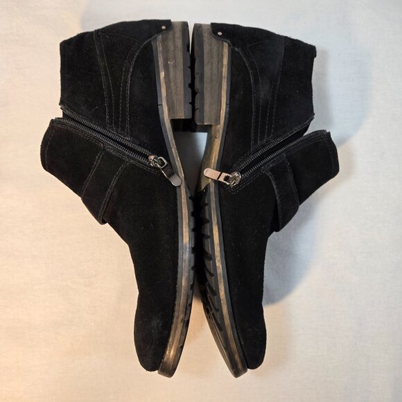 DONAL J PLINER Old Money Grunge Western BLACK Suede WORK Boots Men's Size 12M. - Picture 10 of 17